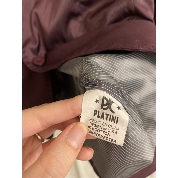 platini jacket Purple Small Men’s Pockets Button Up - Picture 5 of 7